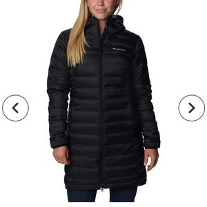 Columbia McKay Lake Long Down Puffer Jacket Black Size Small